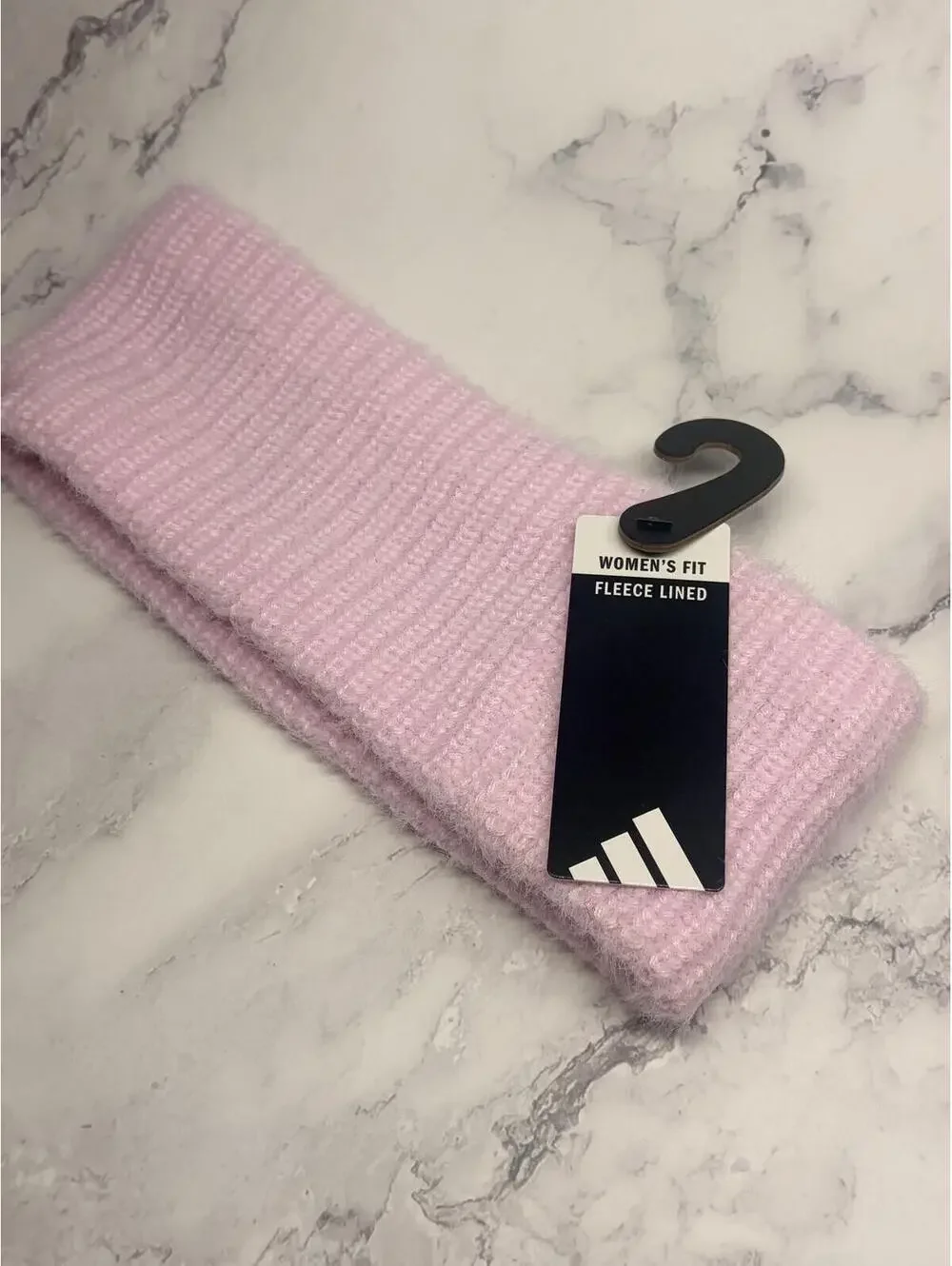 Adidas‎ Women’s Fuzzy Headband Pink Fleece Lined OSFW Winter Ear Warmer NWT